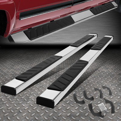 FOR 2005-2022 TOYOTA TACOMA CHROME 5''WIDE DOUBLE CAB FLAT STEP BAR RUNNING BOARD