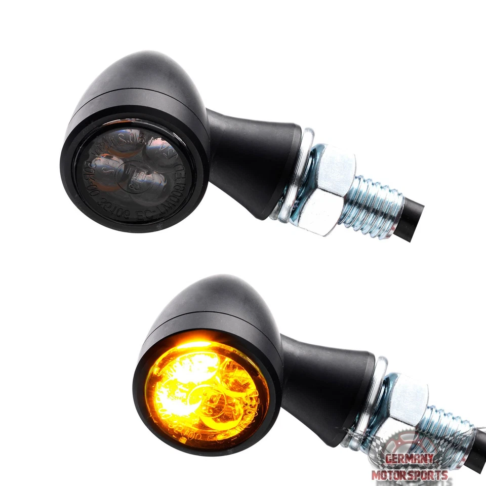 Led Mini Blinker 3in1 Rücklicht Bremslicht Dark schwarz getönt 12V e-geprüft - Bild 2 von 4