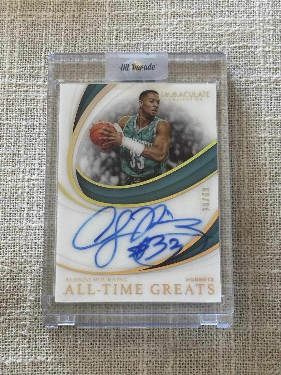 Panini Alonzo Mourning Basketball Autographed Sports Trading Cards