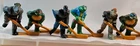 6 Vintage 1990 TMNT 2.5" HOCKEY PLAYERS