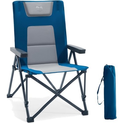 Campingstuhl Foldbar Hoch belastbar 260kg Klappstuhl mit Armlehnen Outdoor