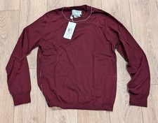  1175 Mens Maison Margiela Wool Crewneck Sweater Bordeaux Large