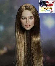 1/6 Female Head brown Hair Ana For 12" figure phicen worlbox SDH048 B ❶USA❶