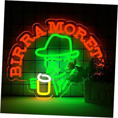 Beer Neon Sign Italian Italy Beer Retro LED Neon Sign for Wall Decor for Man 