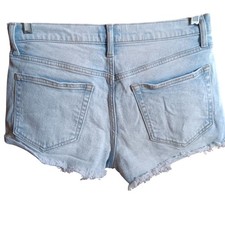 Windsor Denim Womens Distressed Frayed Hem Light Wash Denim Shorts M