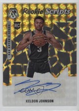 2019-20 Panini Mosaic Rookie Scripts Gold Prizm /25 Keldon Johnson Auto 0v5r