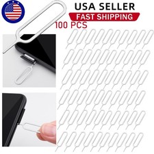 100Pcs SIM Card Tray Ejector Pin Removal Tool Kit for iPhone Android Universal