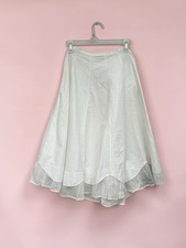 Vtg 1950s Skirt Artemis Brand Ruffle Hem Semi Sheer Tulip Full Circle Skirt 24 w