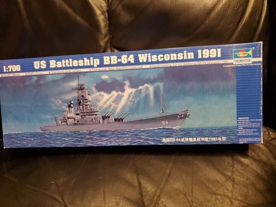 Trumpeter Schlachtschiff USS Wisconsin BB-64 Modellbausatz im Maßstab 1:700.
