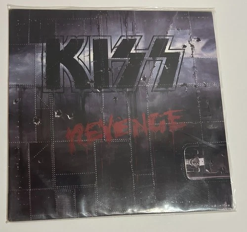 Kiss "Revenge" Blue Vinyl 1992 Mercury First Pressing  Inner Sleeve with Lyrics