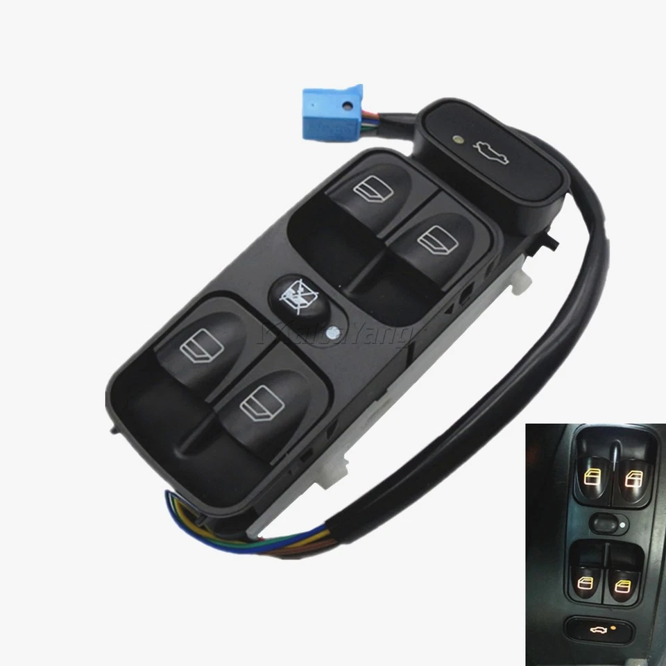 Interruptor de ventana eléctrica delantero izquierdo para Mercedes-Benz C230 C240 C280 C32 C320 C350 Foto 3 de 4