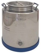 BIDONE FUSTO CONTENITORE IN ACCIAIO INOX OLIVARI BLINDO LT.30