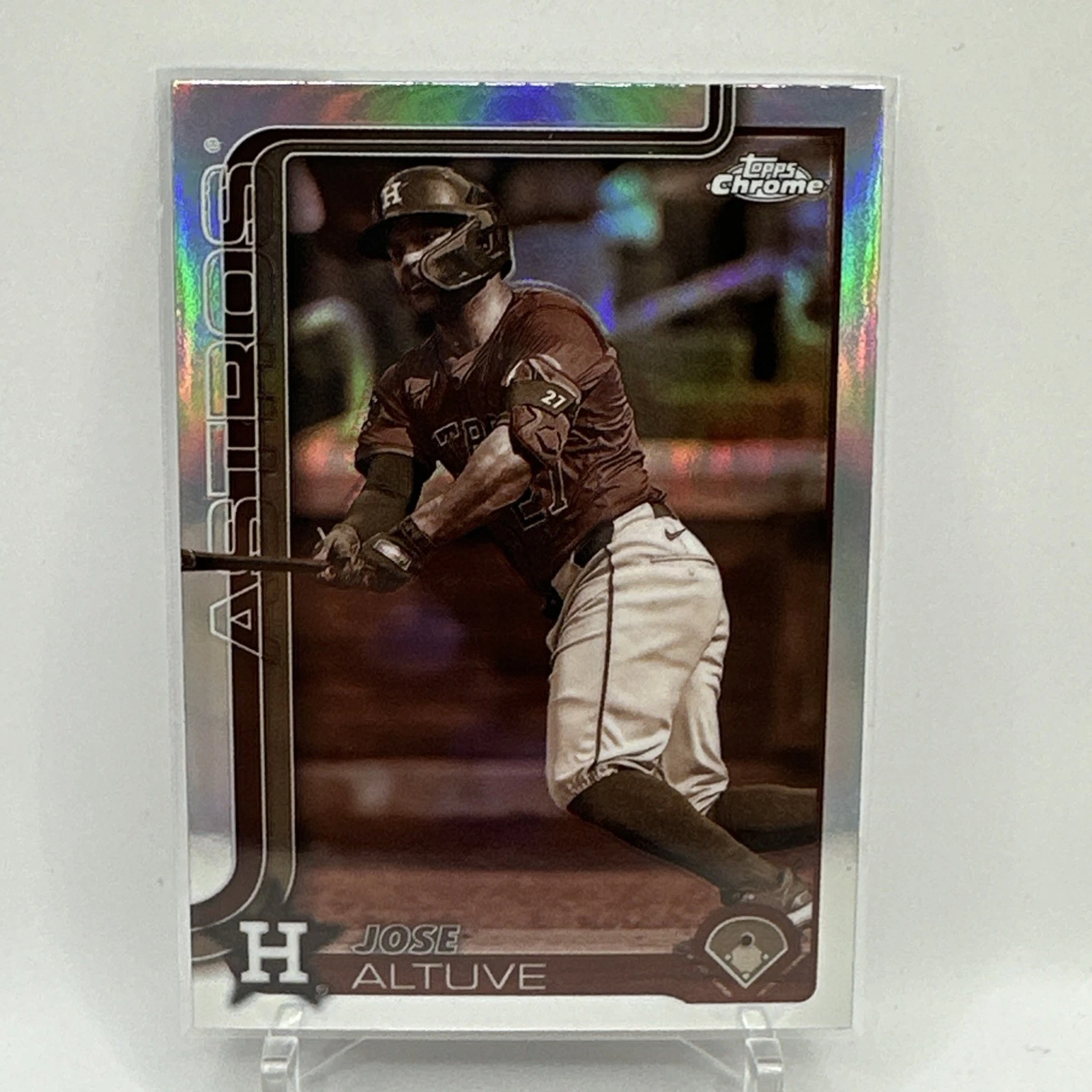 2025 Topps Chrome Jose Altuve - Sepia Refractor- Houston Astros