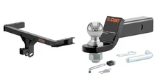 CURT Trailer Hitch Kit w/ 2in Receiver, Ball Mount, Hitch Lock, Pin & Clip 13612