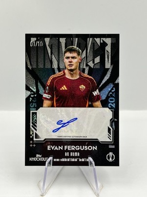 Topps Knockout UCC 25/26 Evan Ferguson AS Rom Black Auto 01/10