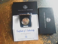 1991-S PROOF USO SILVER DOLLAR US MINT COMMERATIVE COIN IN CRISP OGP W/BOX/COA