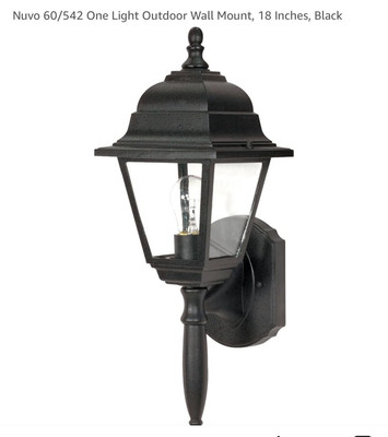  Nuvo 60-542 wall lantern lamp light Satco 18  tall