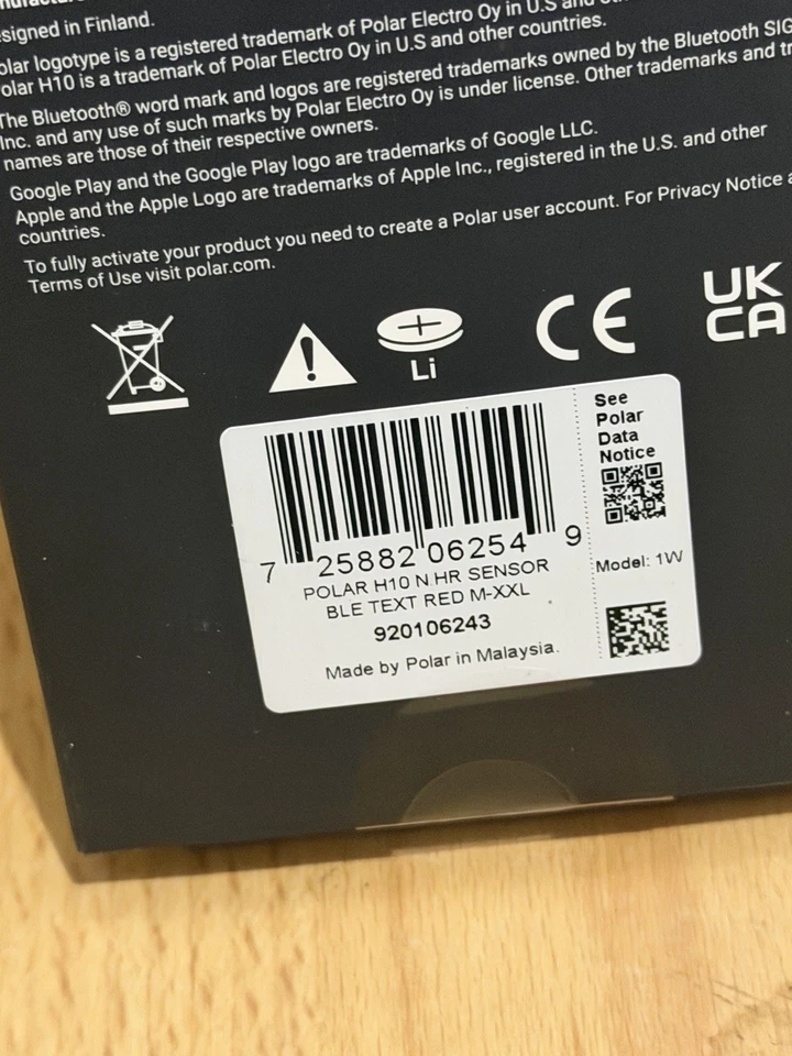 Polar H10 Heart Rate Sensor ANT + (Red Strap) Size (M-XXL) NEW/SEALED - Image 3 of 3