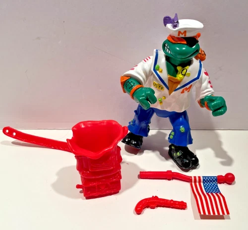 Vintage TMNT Teenage Mutant Ninja Turtles Mid Shipman Mike Action Figure