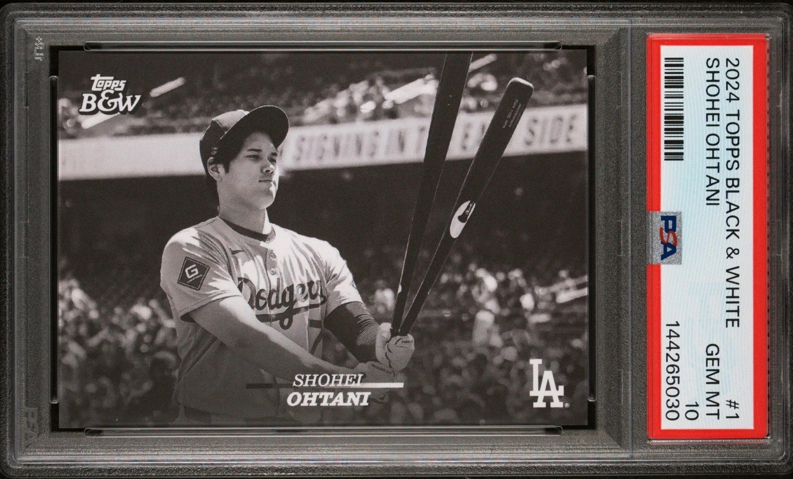 PSA 10 Shohei Ohtani 2024 Topps Black & White - #1 Los Angeles Dodgers Low Pop