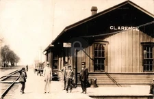 Clarence MO Chicago Burlington & Quincy Railroad CB&Q depot RPPC Postcard COPY