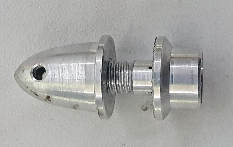 2 Stück 4,0mm ALU Spinner Propeller Mitnehmer Prop Adapter + Klemmkonus silber - Bild 4 von 4