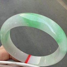 Certified Natural Grade AAA Ice Green Burmese Jade jadeite bracelet bangle 58MM