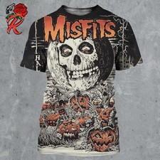 Misfits Halloween Day Skull Moon With Horror Pumpkin 3D Shirt BL306
