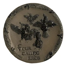 Retired Rowe Pottery Works Twelve Days of Christmas Plate Four Calling Birds