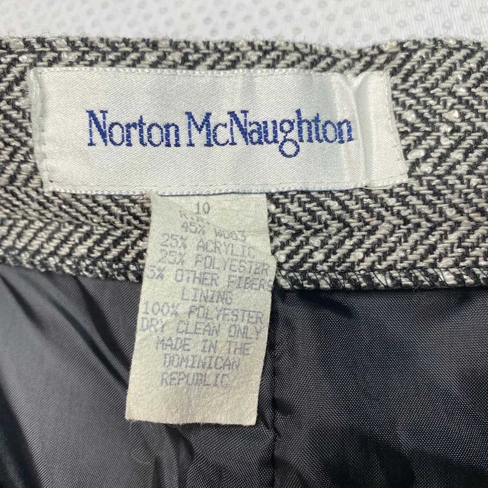 Pantalones Cortos Norton McNaughton Mujer Talla 10 Gris Espiga Cintura Alta DE COLECCIÓN Foto 4 de 4