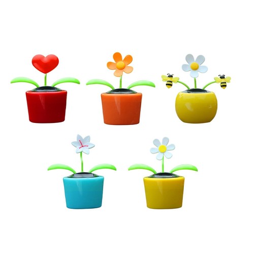 Solar Powered Dancing Flower Bobble Head Toy Nodding Head Solar Dancing