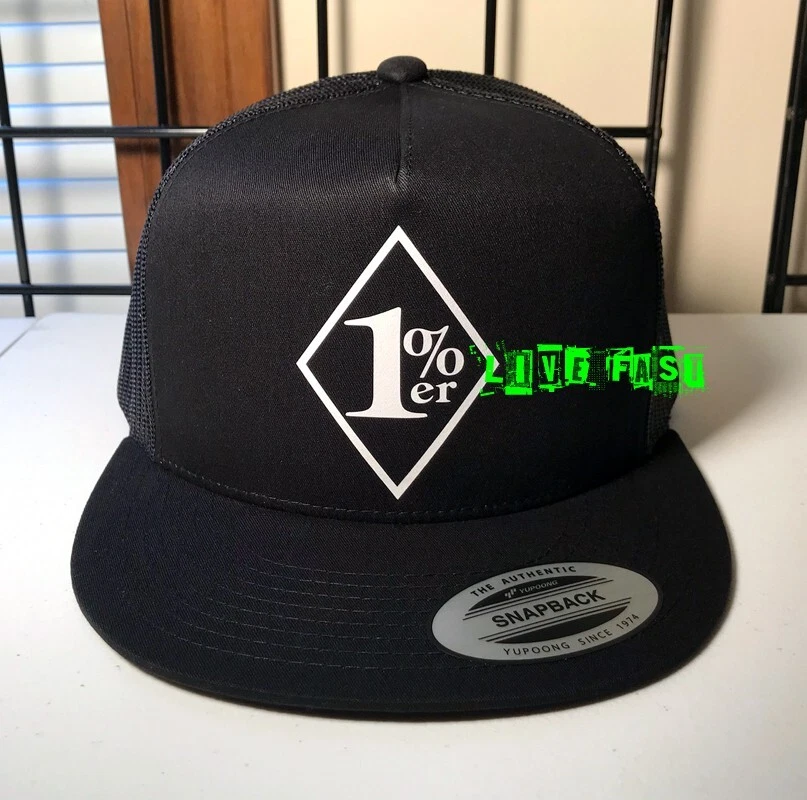 1%ER ONE PERCENTER Hat Trucker Hat diamond outlaw biker motorcycle rider rebel