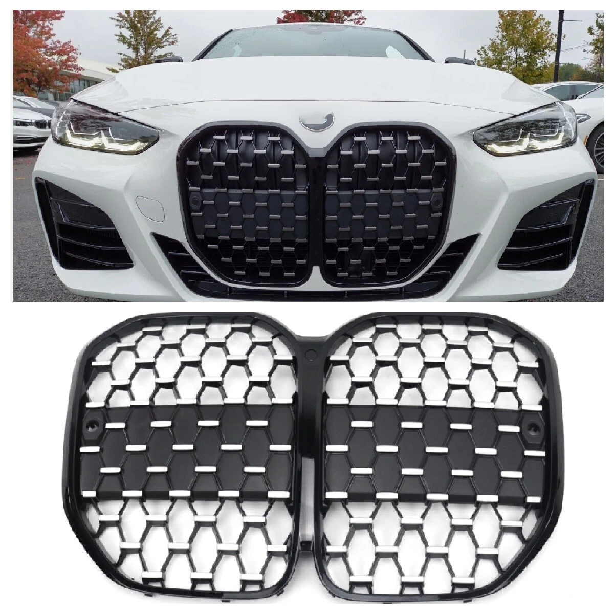  4シリーズ G22 G23 2021-2023年式 フロントグリル Fit for BMW 4 Series G22 G23 2021-2025 430I 440I Car Front Grille