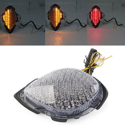Integrated LED Turn Signals Tail Light for 2004-2008 2005 Yamaha Roadstar Clear