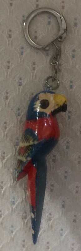 Keychain-A Beautiful Red, Blue, Yellow & White Macaw Keychain!