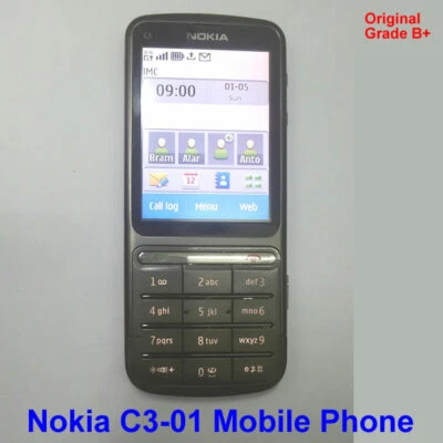 100% Genuine Original Nokia C3-01, 5MP 3G Wi-Fi Unlocked Mobile Phone Dark Grey - Image 1 of 4