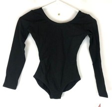 Capezio Girl  s Black Long Sleeve Leotard Size M