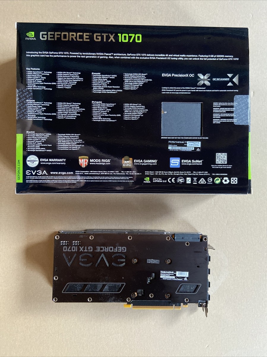 EVGA NVIDIA GeForce GTX 1070 FTW Gaming 8GB GDDR5 Graphics EVGA NVIDIA GeForce GTX 1070 FTW Gaming 8GB GDDR5 Graphics