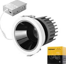 LED Commercial Recessed Round Downlight Fixture, Dimmable, Bullishman FCC- SDOC