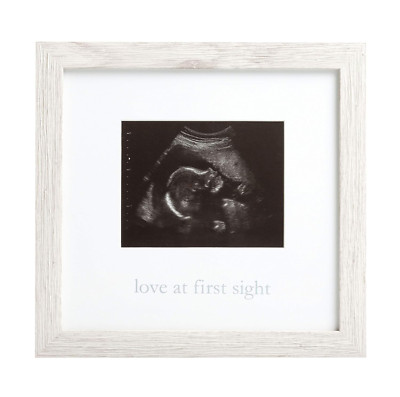 Kate & Milo Rustic Sonogram Picture Frame, Love at First Sight Gender-Neutral Ba