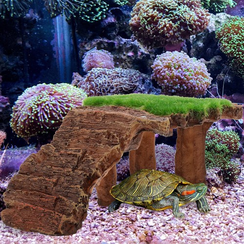 Turtle Tank Basking Platform Reptile Ramp Turtle Tank Rockery Landscaping Decor - Picture 7 of 12