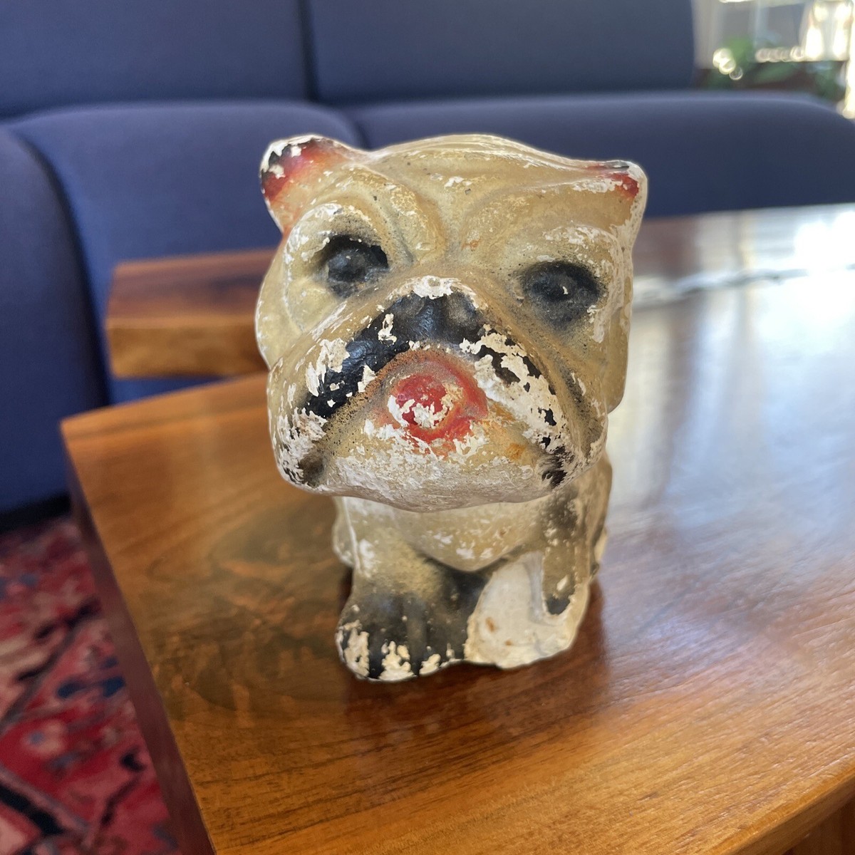 Y*O様 Vintage Chalkware Bulldog CHALKWARE BULLDOG Y*O様 Vintage Chalkware Bulldog Antique Carnival