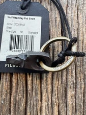 NWT FILSON Steel Iron  Wolf Keychain key chain Made USA # 20003142