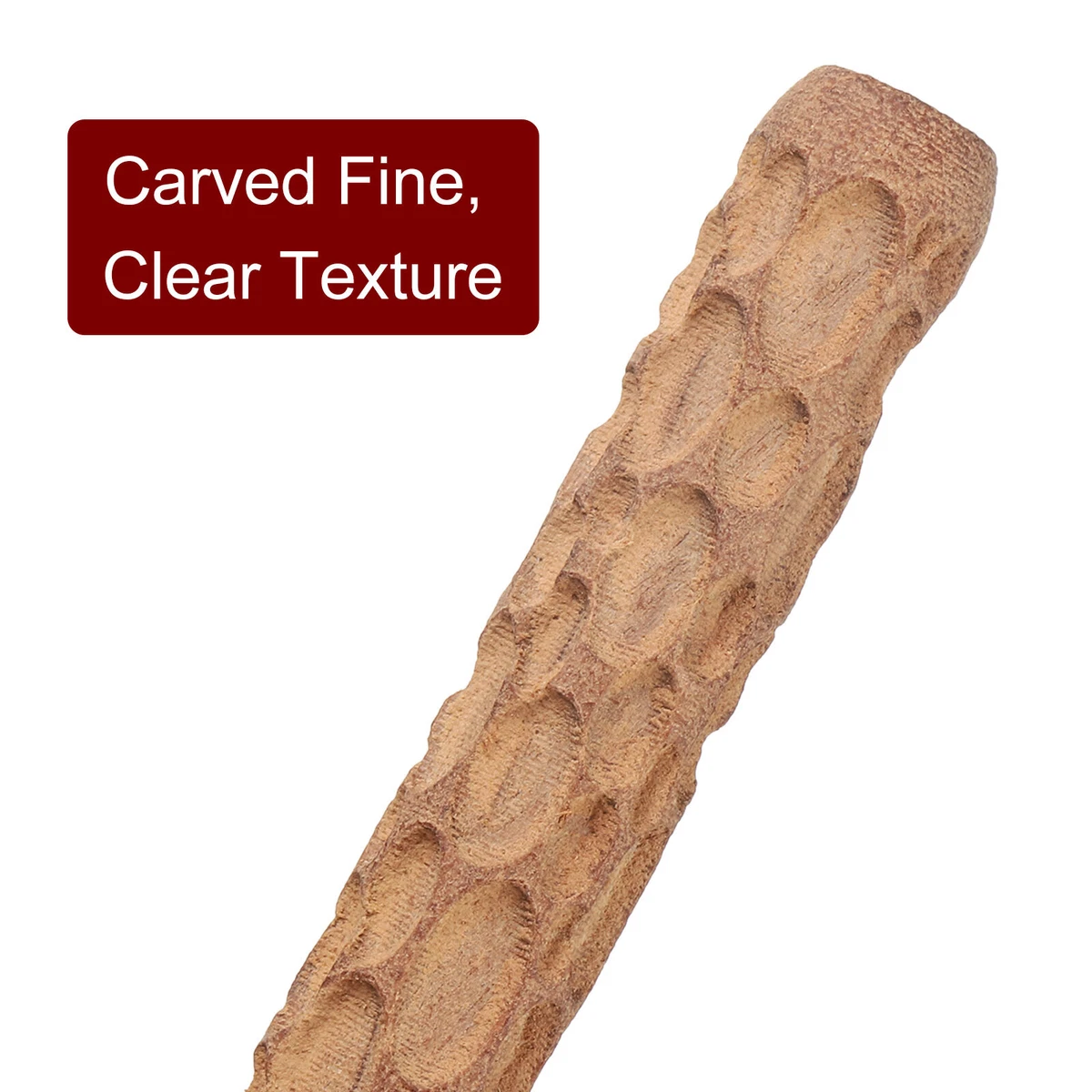 Rodillo de arcilla de madera 12 cm herramientas de cerámica de madera rodillos de textura de guijarros