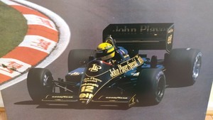 F1 Formula One Senna Team Lotus Vintage 1985 Paul Oxman 36x24 inches | eBay