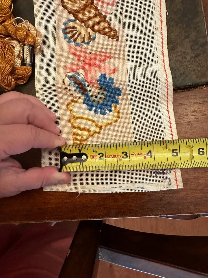 Unfinished Needlepoint Kit  SEA SHELLS Shariane Designs MBP7 16X 3.25" - Image 4 of 4