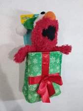 NEW Sesame Street Workshop Elmo Christmas Present Gift Soft Plush Dog Pet Toy