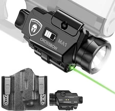 Universal Light Laser wi/Glock 17/19 OWB Holster,Green Beam&Tactical Light