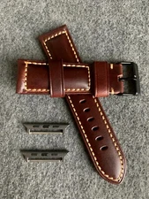 42 or 44mm SPACE GRAY Apple watch iwatch BROWN band w/ adapter