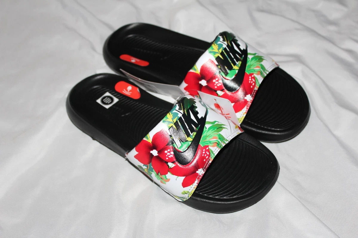 Nike Benassi Floral Women's Slide Sandal Size 6 (Red)